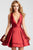 JVN55413 Plunging V  Neck Cocktail Dress