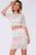 Crystal Beads and Lace Embellishments Bateau Two Piece Short Dress JVN26704