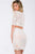 Crystal Beads and Lace Embellishments Bateau Two Piece Short Dress JVN26704