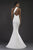 Janique - Glamorous Assymetrical Trumpet Gown JQ1613 In White