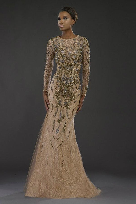 Janique JQ3602 Dress In Gold