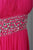 JS Boutique - 263651 Rhinestone Embellished Ruched Strapless Dress in Pink