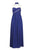 JS Collection - 861627X Strapless Beaded Ruched Empire Chiffon Dress in Blue