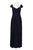 JS Collection - 861846 Ruched Cap Sleeve Criss Cross Mesh Dress in Blue