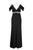 JS Collection - 862496 Draped Off Shoulder Embellished Jersey Dress in Black
