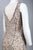 JS Collection - 864025 Sleeveless Sheer Sequined Sheath Dress in Neutral