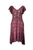 Taylor - 9824M Lace V-neck High Low A-line Dress In Red