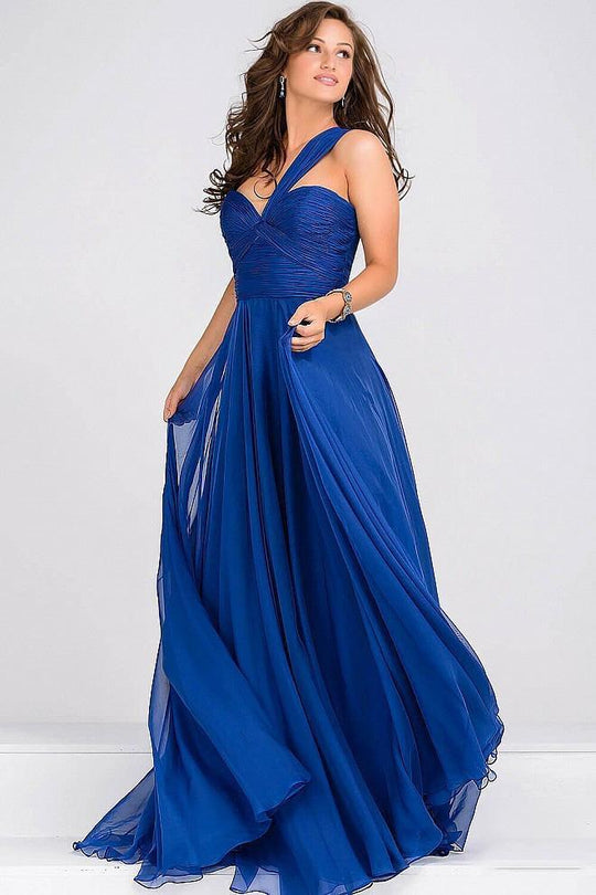Ruched Bodice Chiffon Prom Dress JVN22066