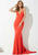 Red Fitted Jersey Prom Dress JVN25092