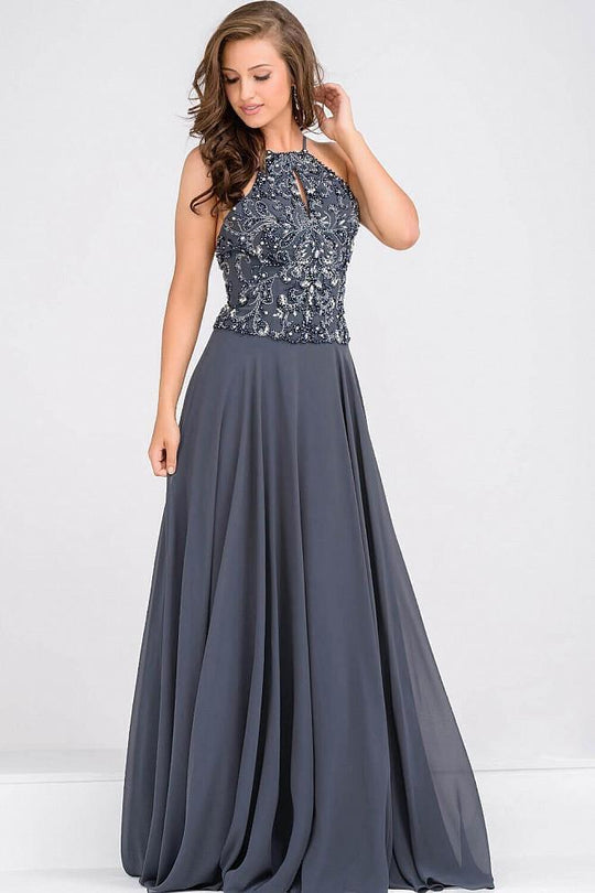 Halter Neck Chiffon Prom Dress JVN33700