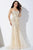 JVN37048 Beaded Lace Strapless Trumpet Gown