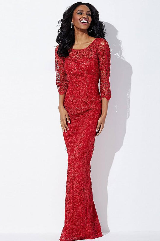Beads Embellished Scoop Embroidered Sheath Dress JVN37217