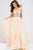 Sheer Neckline Embellished Bodice Chiffon Dress JVN37227