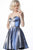 Jovani - JVN3776 Strapless Sweetheart A-line Cocktail Dress In Blue