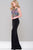 JVN41443 Floral Appliqued Jewel Jersey Dress
