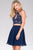 JVN41476 Beaded Two Piece Halter Cocktail Dress