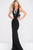 Sleeveless Fitted Jersey Dress with Sheer Panels JVN41548