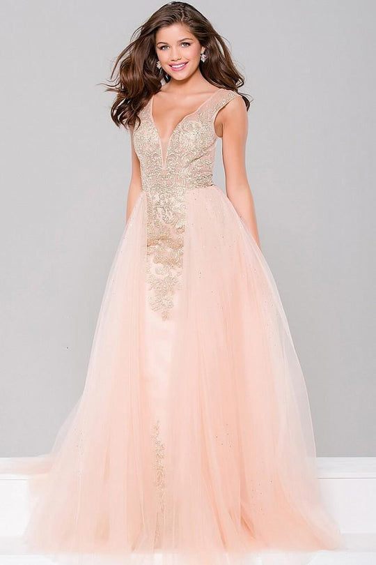 Embellished Column Prom Dress JVN41677