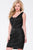 Sleeveless V-Neck Short Sheath Dress JVN41896