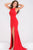 High Slit Halter Neck Long Prom Dress JVN43004