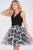 JVN47920 Beaded Lace Floral Cocktail Dress