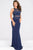 Crystal and Beads Embellishments Illusion Jewel Jersey Dress JVN48639