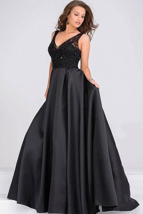 Beaded Sleeveless Pleated Skirt Dress JVN48836