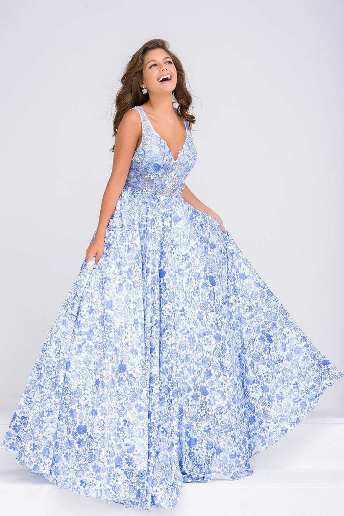 Embroidered Bodice Prom Ballgown JVN50050