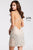 JVN51294 Beaded V-Neck Sheath Dress