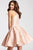 JVN52292 Halter Mikado Fit and Flare Dress