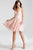 Jovani Embroidered V-Neck A-Line Cocktail Dress JVN53052 in Pink