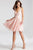 JVN53052 Embroidered V-Neck A-Line Dress