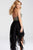 JVN53128 Halter Embellished Bodice High Low Dress