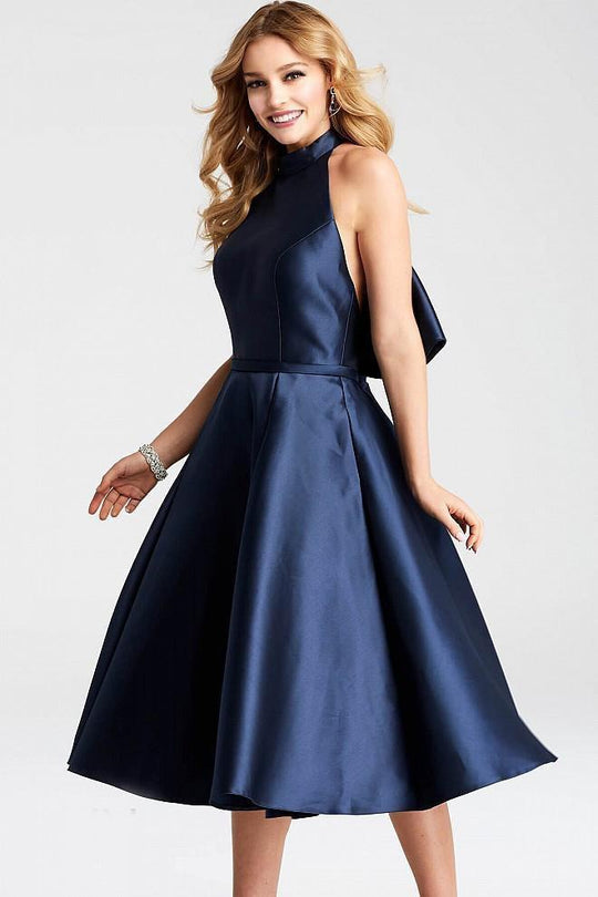 JVN53218 High Halter Neck A-Line Dress