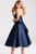 JVN53218 High Halter Neck A-Line Dress