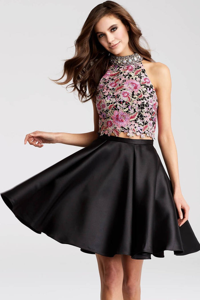 JVN54474 Two Piece Embellished A-line Dress
