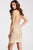 Jovani - JVN55145 Beaded Sleeveless V-Neck Sheath Cocktail Dress - 1 pc Dark Red in Size 6 Available