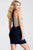 JVN55152 Bejeweled Halter Sheath Dress