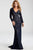 JVN55158 Lace V-Neck Sheath Dress