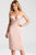 Jovani - Strapless Origami Satin Dress JVN55656 in Pink