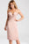 JVN55656 Strapless Origami Satin Dress