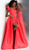 Jovani - JVN60049 Asymmetric Mikado Ballgown With High Front Slit in Red