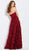 Jovani - JVN60436 Floral Applique Embroidered Sweetheart Ballgown In Red