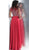 Jovani - JVN60451 Crystal Embellished Chiffon A-line Dress In Red