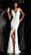 Jovani - JVN60595 Embellished Lace Deep V-neck Trumpet Dress In White