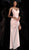 Jovani - JVN61571 Sleeveless Plunging V-neck Sheath Dress In Pink