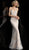 Jovani - Embroidered Plunging V-neck Trumpet Evening Gown JVN62330 - 1 pc Off-White/Nude In Size 4 Available