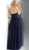 Jovani - JVN62411 Embroidered A-line Dress With Sheer Overlay in Blue
