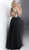 Jovani - JVN62472 Embellished Bodice High Neck A-Line Gown in Black