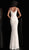 Jovani - JVN62488 Embellished Plunging V-neck Trumpet Dress In White